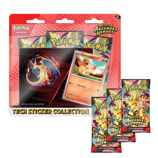 Pokémon – Ascended Heroes – Tech Sticker Collection – Charmander