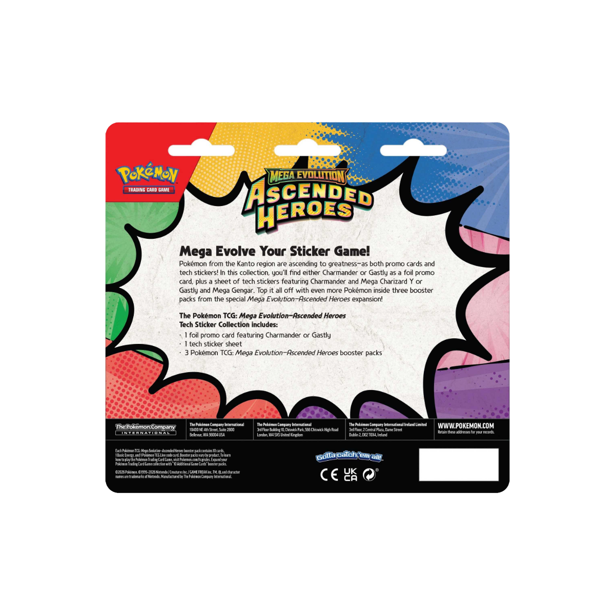 Pokémon – Ascended Heroes – Tech Sticker Collection – Gastly